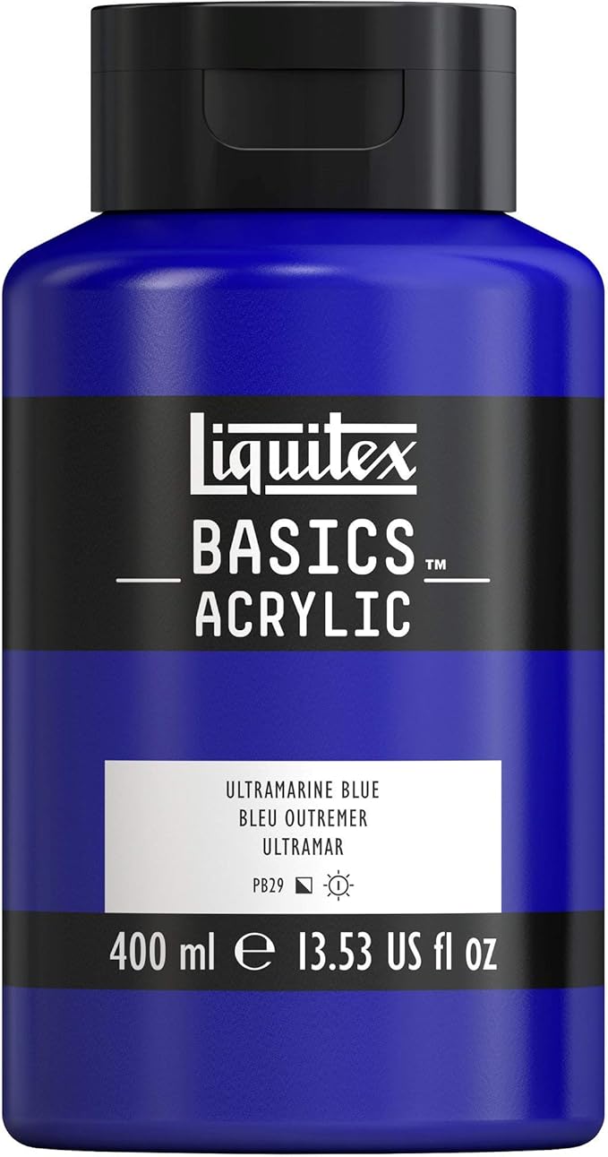 Liquitex BASICS Acrylic Paint, 400ml Bottle, Ultramarine Blue by Liquitex