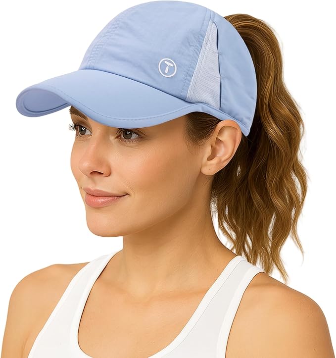 TOP-EX Cooling UV 50 High Ponytail Baseball Cap for Women - Most Women Start with S/M - Breathable for Running Golf Sports