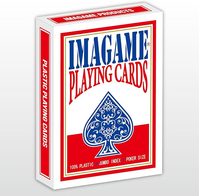 Plastic Playing Cards, Real Poker Size, Casino Quality, Jumbo Index, by IMAGAME
