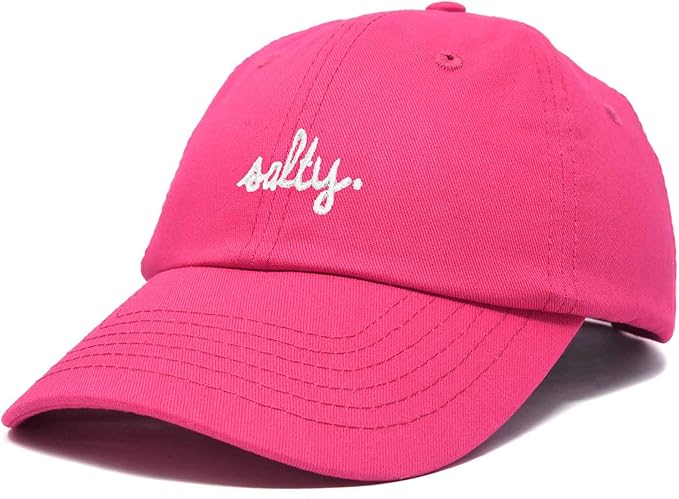 DALIX Salty Embroidered Cotton Beach Baseball Cap Adjustable Dad Hat Womens