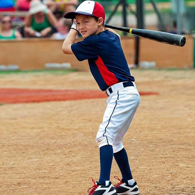 Haysandy 2 Pairs Baseball Softball Socks Athletic Soccer Football Sports Socks Over the Calf for Adult Men Women