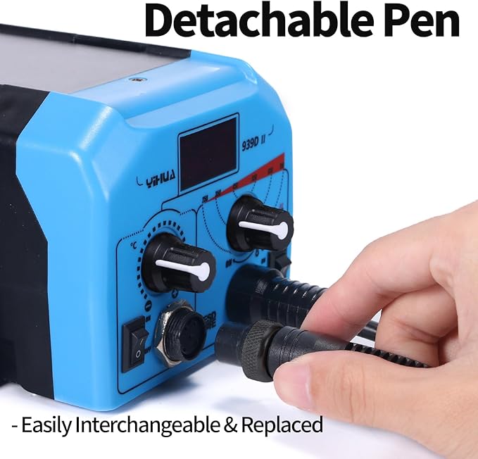 YIHUA 939D-II Pyrography Pen Wood Burning Kit Station 2-in-1 Solid-Point - Image 5