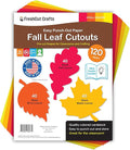 120 Pieces Fall Leaf Paper Cutouts by FreshCutCrafts
