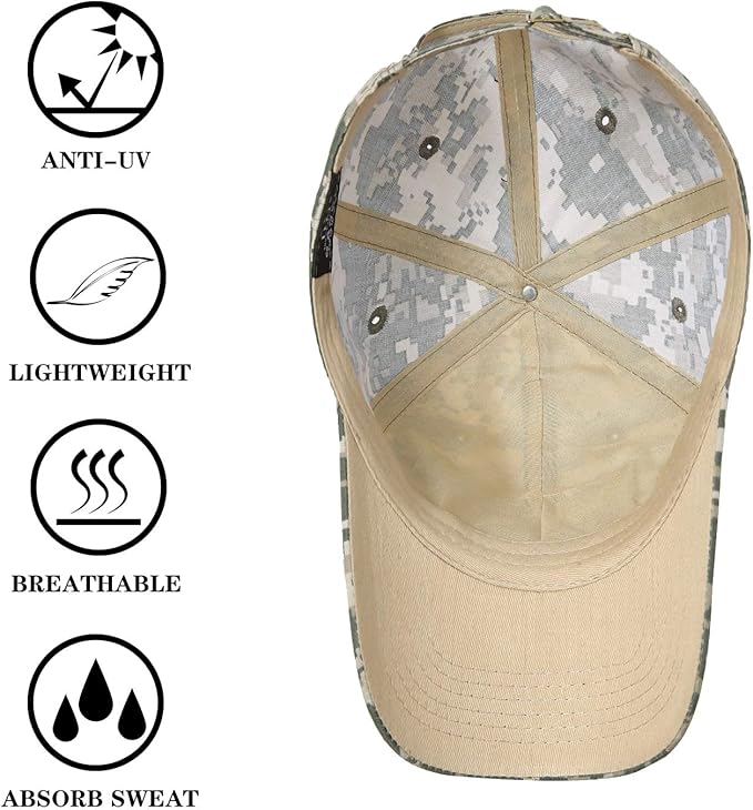 IIN American Flag Baseball Cap for Men Women Low Profile USA Army Tactical Operator Military Plain Dad Hat