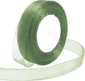 Ribbon for Gift Wrapping 3/4 inch Sage Green Sheer Organza Ribbon for Flower by Loomeshribbonforcrafts%EF%BC%81