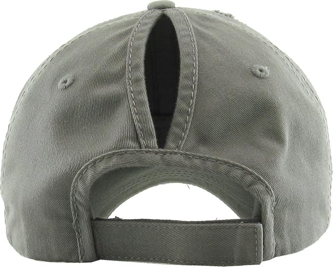 Classic Plain Ponytail Messy High Bun Headwear Adjustable Cotton Trucker Mesh Glitter Hat Baseball Cap