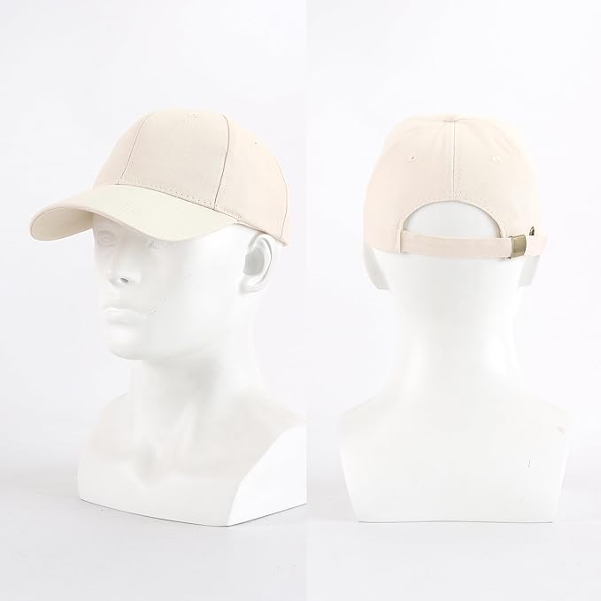 LANGZHEN Unisex Baseball Cap 100% Cotton Fits Men Women Washed Denim Adjustable Dad Hat