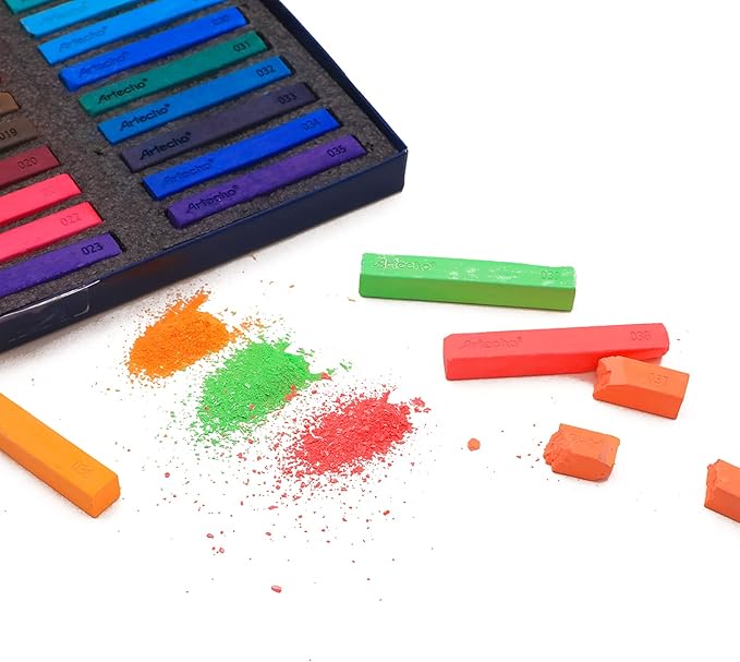 Artecho 72pcs Soft Pastels, 70 Colors Including 4 Fluorescent Colors, Extra - Image 5