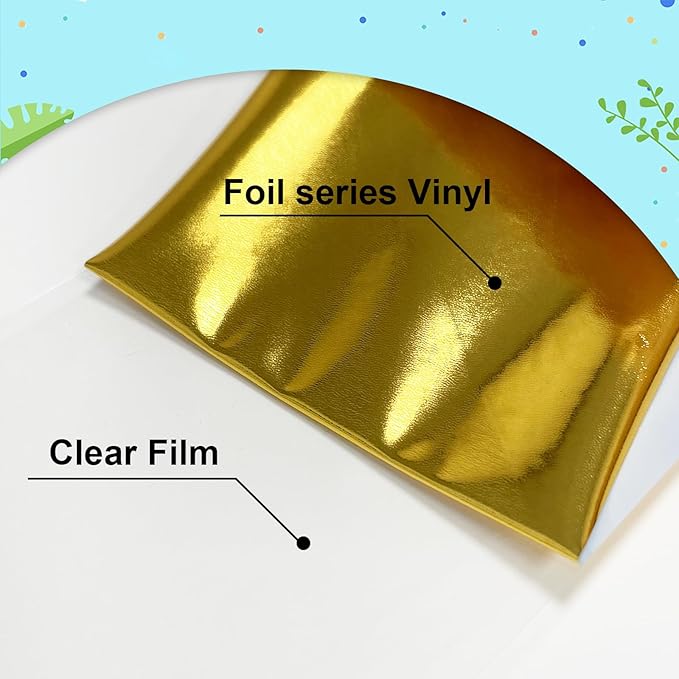 Sheet Metallic Foil Heat Transfer Vinyl 12Inch*6Ft Bundle Chrome HTV Pack - Image 3