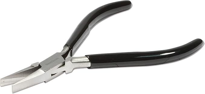 The Beadsmith Flat Nose Pliers – Extra Fine Tips – 4.5 inches – PVC Grip Handle - Image 2