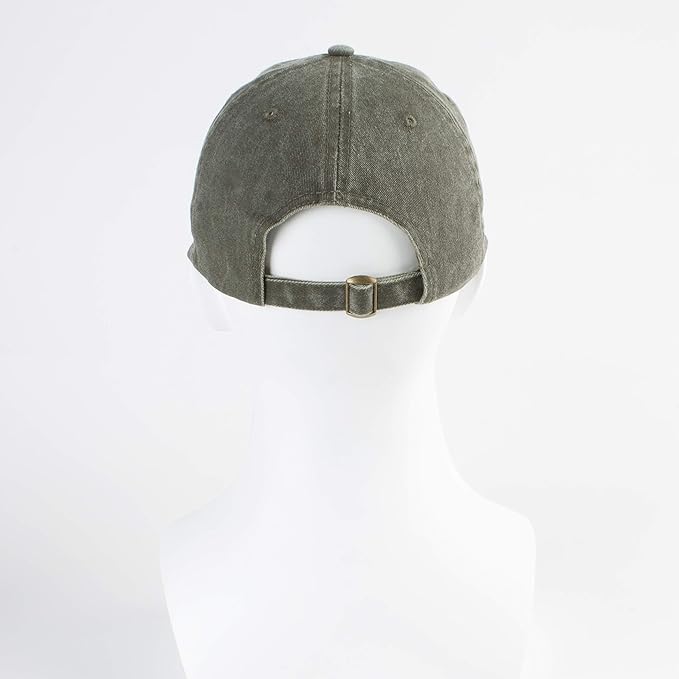 LANGZHEN Unisex Baseball Cap 100% Cotton Fits Men Women Washed Denim Adjustable Dad Hat