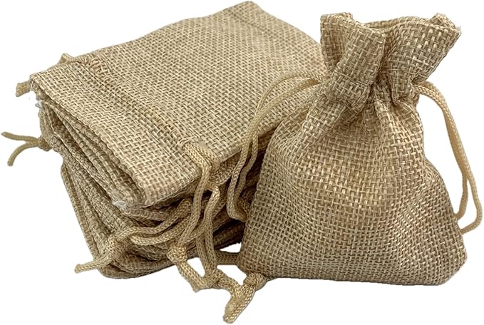 Palmhomee Pack of 25 Burlap Gift Bags by Palmhomee