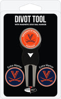 Team Golf NCAA Divot Tool with 3 Golf Ball Markers Pack, Markers are Removable Magnetic Double-Sided Enamel