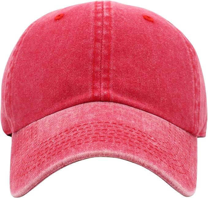 KBETHOS Classic Unisex Cotton Adjustable Low Crown Baseball Cap – Plain Dad Hat