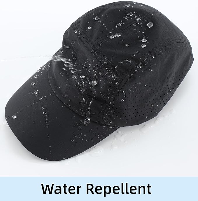 Connectyle Men's Breathable Run Hat Quick Dry Reflective Sport Cap Adjustable Lightweight Baseball Hat Unstructured Design