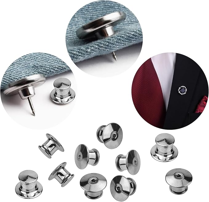 30 PCS Pin Backs, Pins for Backpacks, Pin Backs Locking, Pin Lock, Metal Pin - Image 4