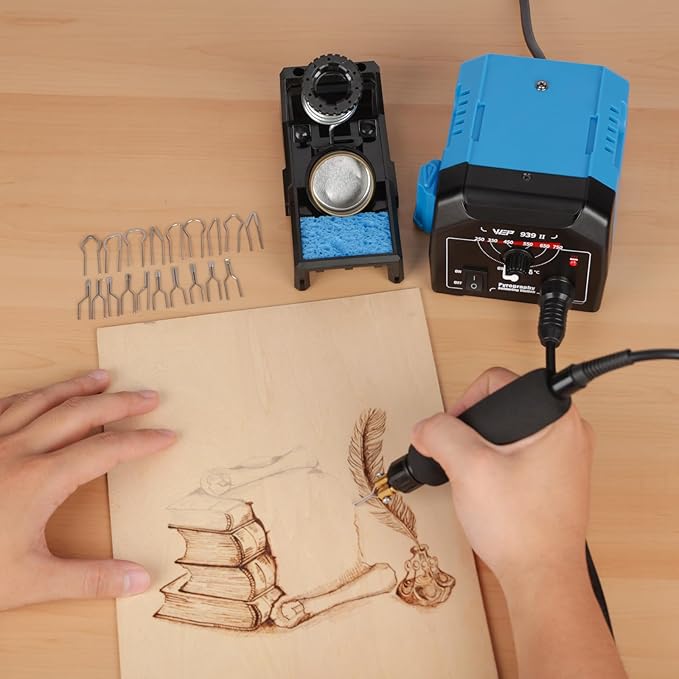 WEP 939-II Pyrography Station Wood Burning Kit 32-IN-1 - Image 2