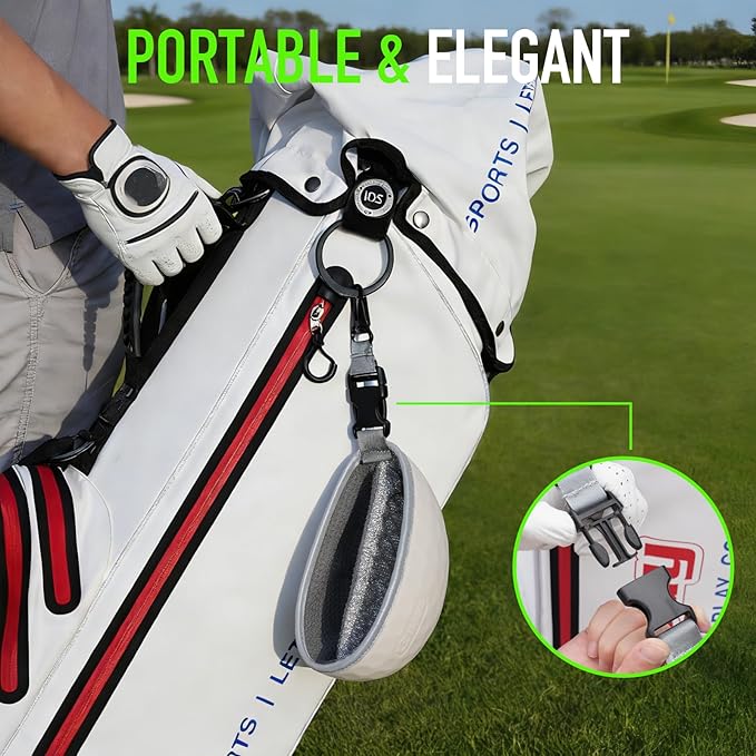 GAIARENA Golf Cleaning Bag Pouch Golf Ball Washer Club Cleaner with Scrub and Wipe Cloth Gifts Ideas for Golfers On-Course Golf Accessories