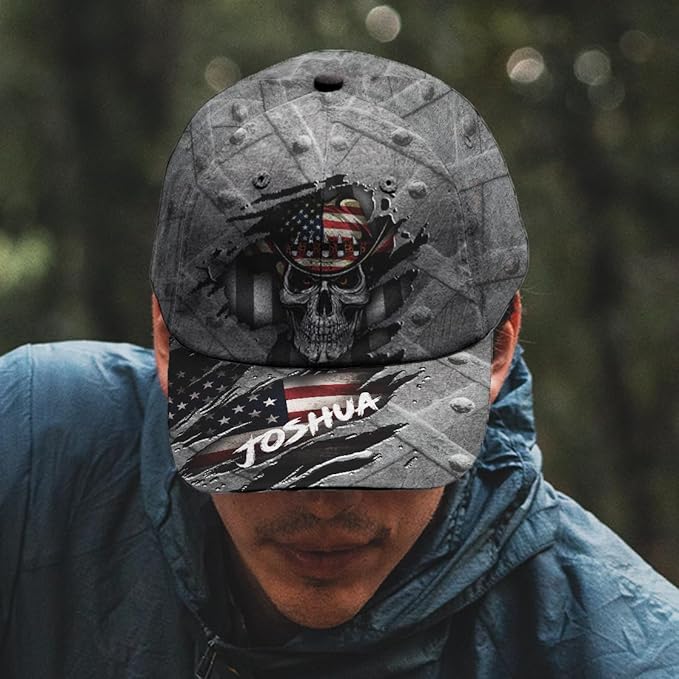 Baseball Cap for Men Women, Skull Cap for Men, Skeleton Gothic Horror Adjustable Strap Sports Soft Caps Outdoor
