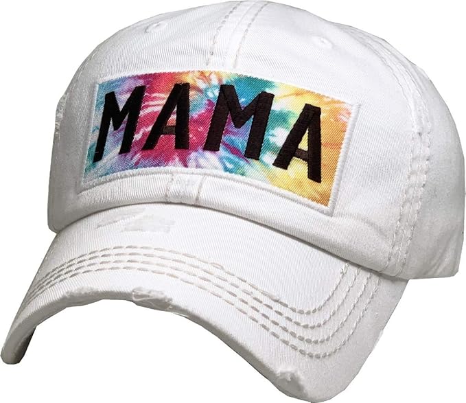 Funky Junque Distressed Vintage Baseball Cap - Embroidered Patch Women's Hat - Holiday, Lifestyle & Patriotic Designs