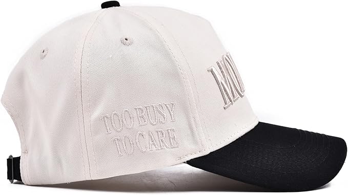 Women’s Mommin Trucker Hat – Vintage Two-Tone Ponytail Baseball Cap, Embroidered Adjustable Hat, Great Gift for Mom & Women