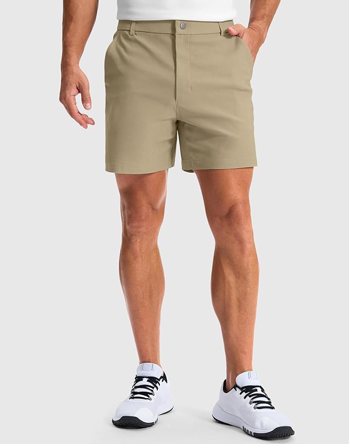 G Gradual Men's Golf Dress Shorts 5"/ 7"/ 9" Stretch Casual Work Flat Front Shorts for Men with 3 Pockets Quick Dry