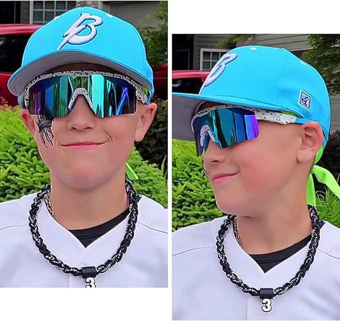 Eazyrun Kids Polarized Sports Sunglasses for Age 8-12 Youth Baseball Softball Cycling Glasses UV Protection for Boy Girl