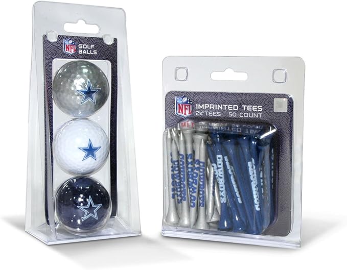 Team Golf NFL Kansas City Chiefs 3 Golf Balls and 50 Golf Tees Logo Imprinted Golf Balls (3 Count) & 2-3/4" Regulation Golf Tees (50 Count), Multi Colored