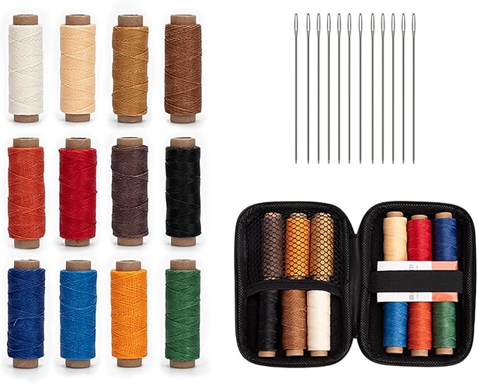 WUTA Leather Waxed Thread Round Polyester Sewing Threads by WUTA