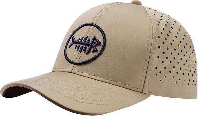 BASSDASH UPF 50+ Quick Dry Baseball Cap Water Resistant Laser Cut Mesh Snapback Hat for Men Women Fishing Hiking FH14