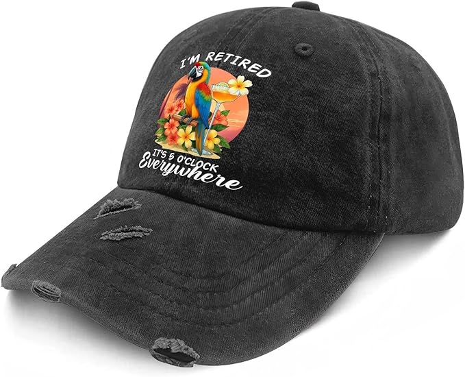 Jimmy Music Buffett Accessories Hats Its 5 Oclock Some Where Baseball Cap Mom Hat Pigment Black Womens Bucket