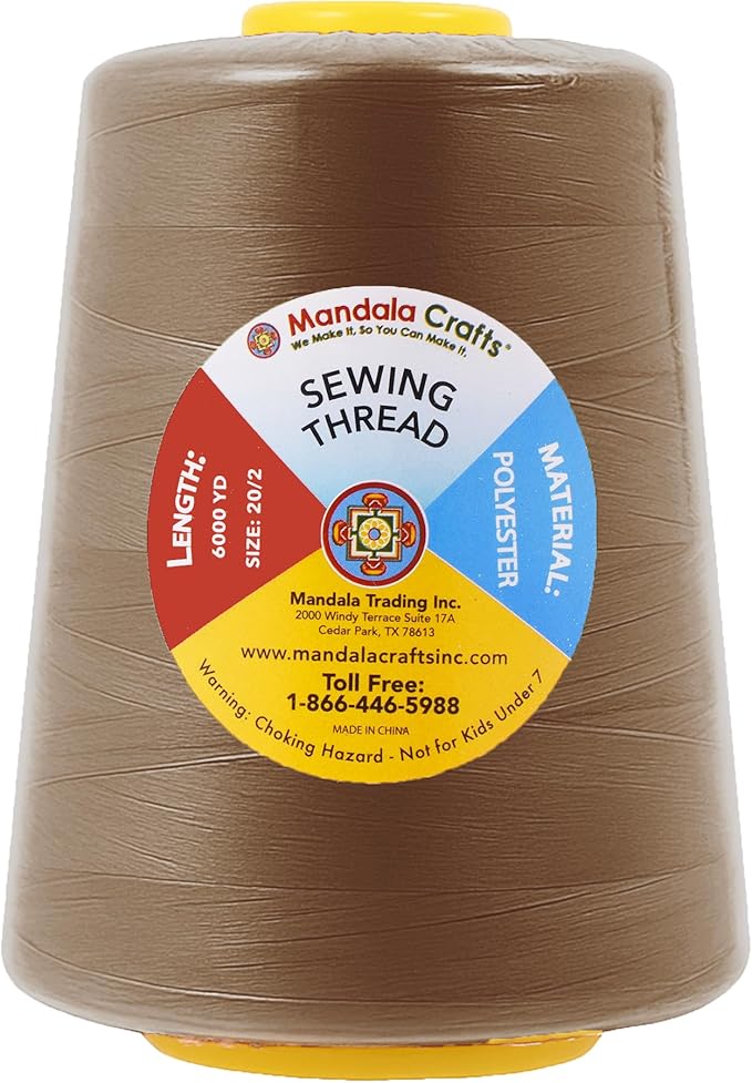 Mandala Crafts 4 Pack of Serger Threads Cones Spools - Image 4