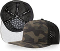 UVCoolix™ Cooling Sweatband Flat Bill Golf Baseball Cap,Breathable Sun Protection,Water-Resistant Snapback Performance Hat