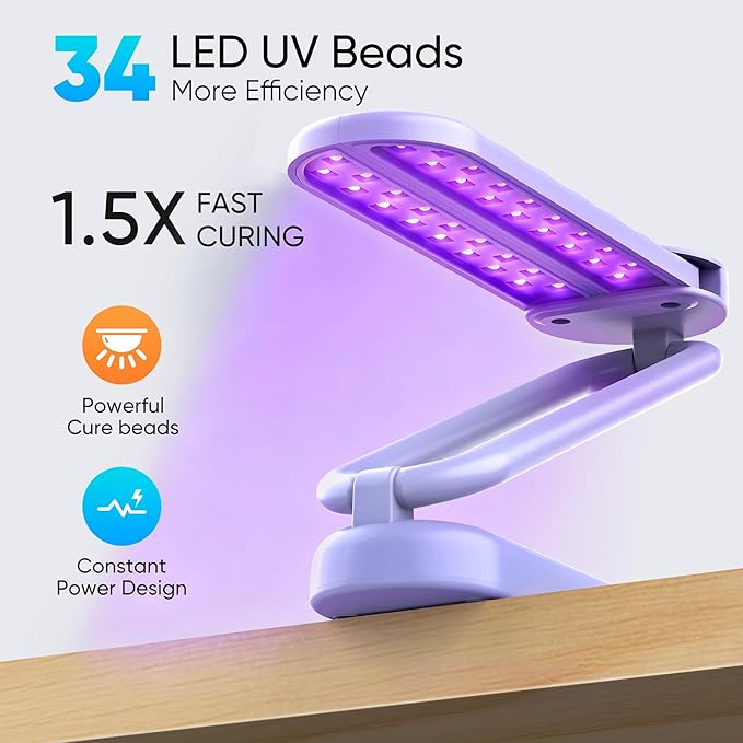 PPESULK Cordless UV Light for Resin Curing, 3000mAh Rechargeable Fast UV Light - Image 2