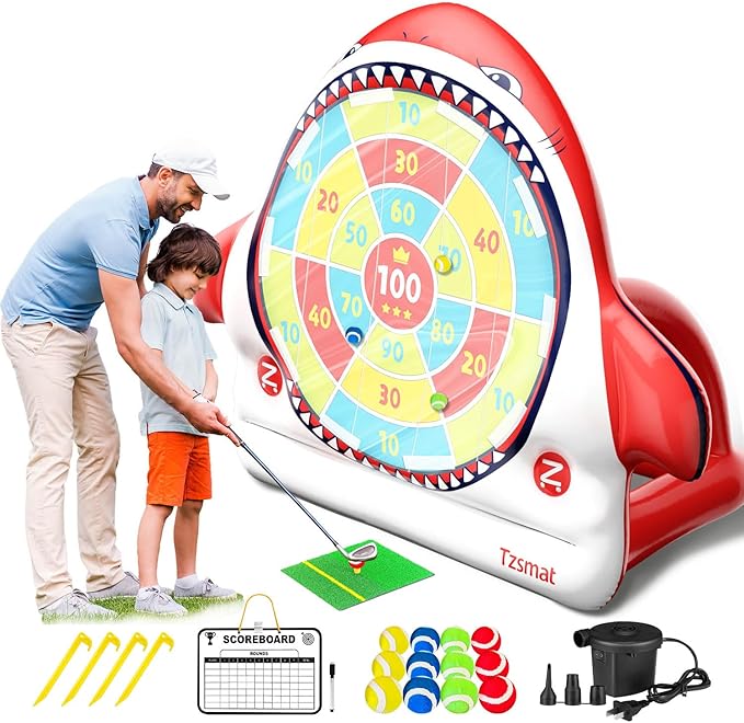 Inflatable Golf Game Set, Outdoor & Beach Golf, Party Darts and Indoor Darts by Tzsmat