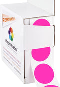 ChromaLabel 1 Inch Circle Sticker Labels, High Visibility Round Colored Stickers by ChromaLabel