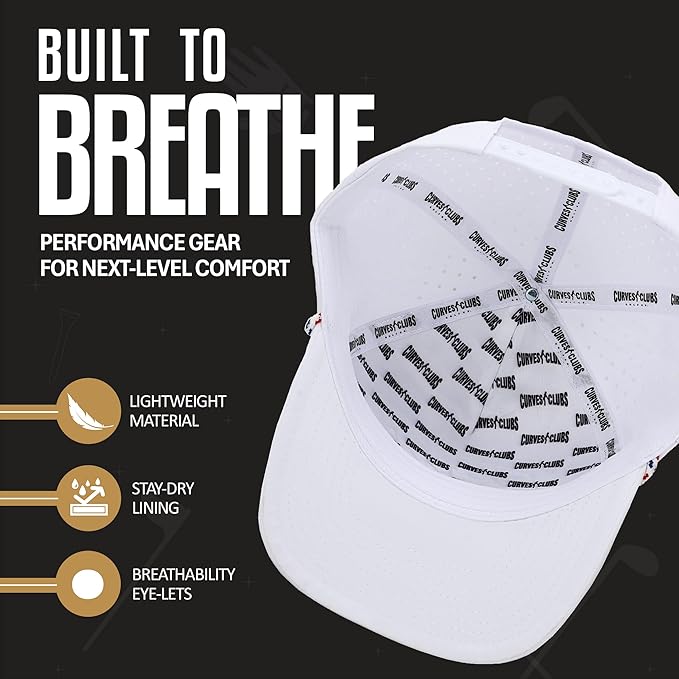Curves & Clubs Titties Golf Hat - Funny Golf Hat, Titties Hat - Funny American Hat - One-Size-Fits-All - Men's Gifts