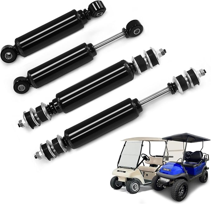 Upgraded Golf Cart Front and Rear Shock Absorbers Kit 4 PCS for Club Car DS G&E 1988-up, Precedent G&E 2004-up, Tempo 2018-up, lifted Cart Shocks Replaces OEM 1014235,1014236,1010991,1015813