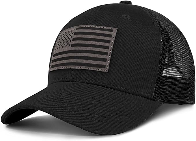 American Flag Trucker Hat - Snapback Hats for Men Women Baseball Cap - Breathable Mesh & Adjustable Fit for Casual Wear
