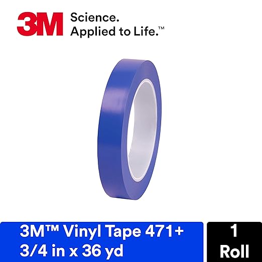 3M Vinyl Tape 471+, 3/4 in x 36 yd, 1 Roll, Fine Line Tape - Image 2