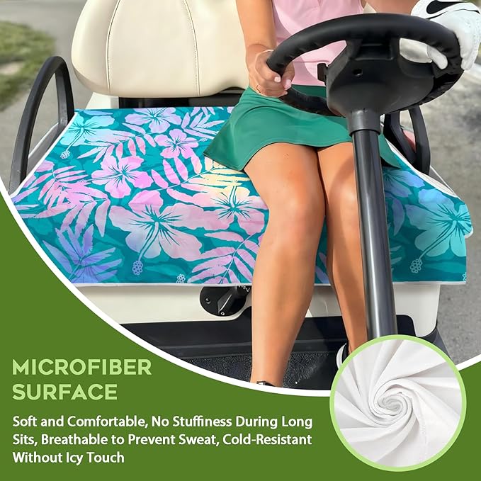 Golf Cart Seat Covers Club Car Golf Cart Accessories for Men Women Golf Carts Seat Towel Blanket 2-Seat Golf Cart Decorations