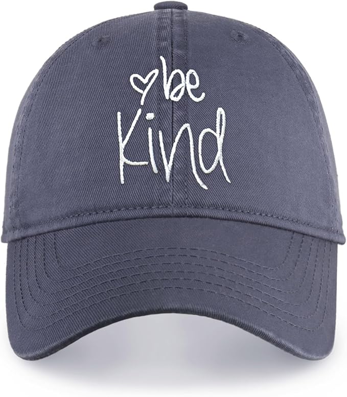 CHOK.LIDS Be Kind Trendy Womens Baseball Cap Unisex Fashion Cotton Polo Style Fun Inspirational Saying Seasonal Headwear