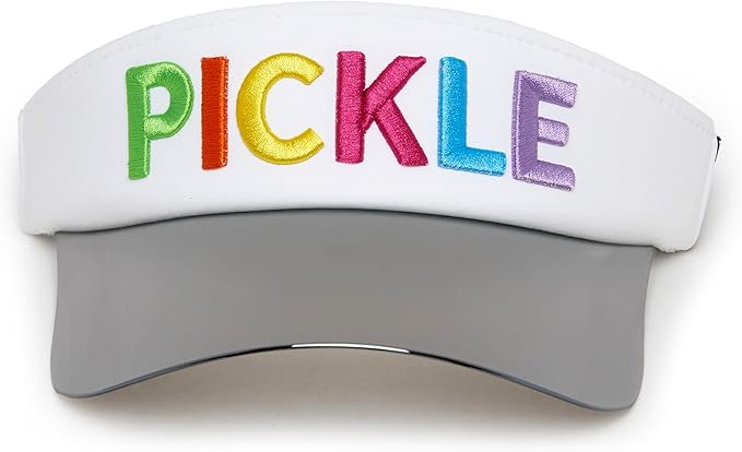 Funky Junque Women's UV 50 Adjustable Sun Visor - Golf Tennis Pickleball - Sports Themes Solid Colors Easter Pastels