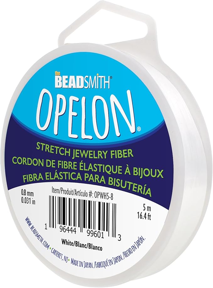 The Beadsmith Opelon Stretch Cord – Elastic Beading Fiber, 0.8 mm Diameter by TheBeadsmith