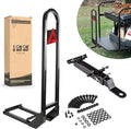 10L0L Golf Cart Rear Seat Safety Grab Bar & Trailer Hitch with Receiver Universal Fits Yamaha,Club Car, EZGO,Street Legal Heavy Duty Grab Bar w/Triangle Safety Sign