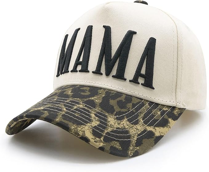 Womens Mama Trucker Hat, Vintage Snapback Mom Baseball Cap, Trendy New Mom Gifts Mothers Day Outfits for Mommin