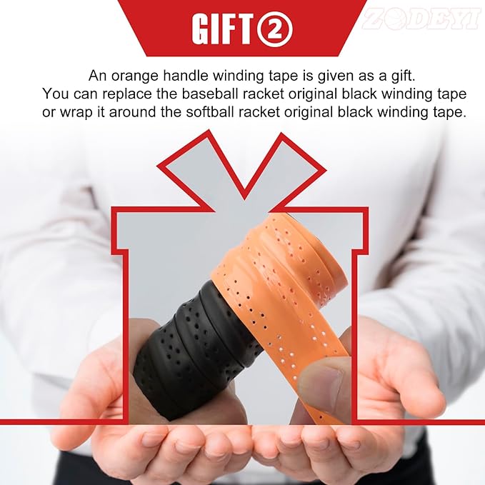 Baseball Racket for Fly Balls, Grounders, and Line Drives - Softball/Baseball Fungo Bat for Coaches and Parents to Help with Auxiliary Training - Attach a Racket Bag and Winding Tape