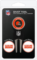 Team Golf NFL Divot Tool with 3 Golf Ball Markers Pack, Markers are Removable Magnetic Double-Sided Enamel
