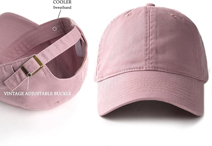 FURTALK Unisex Vintage Washed Unstructured Baseball Cap Washed Cotton Adjustable Dad Hat