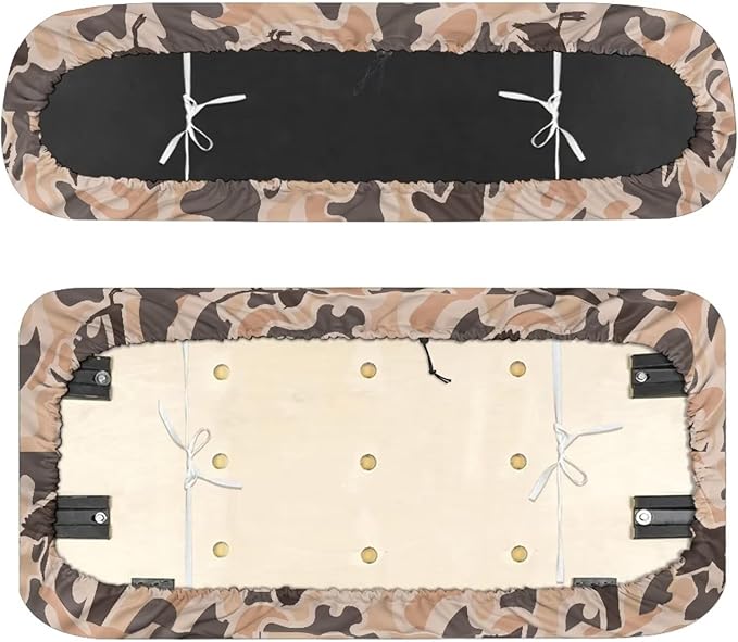 Bulopur Duck Hunting Camo Golf Cart Seat Covers Set 2 Piece Universal Golf Cart Seat Cover 2 Passenger Seats Protective Cover Elastic Fabric- Keeps Your Seat Cool and Clean